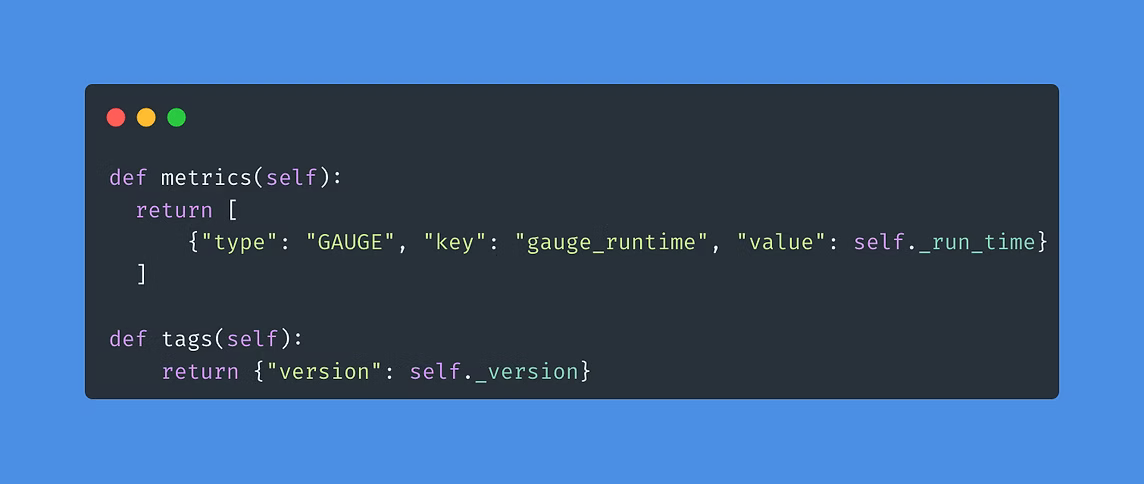 Grafana dashboard showing A/B test metrics.
